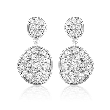 Georgini Anna Mosaic Silver Drop Earring - IE811W | Ice Jewellery Australia