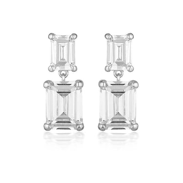 Georgini Rinna Silver Baguette Drop - IE815W | Ice Jewellery Australia