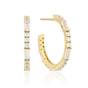 Georgini Irina Medium Gold Hoop - IE816G | Ice Jewellery Australia