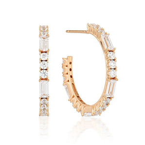 Georgini Irina Medium Rose Gold Hoop - IE816RG | Ice Jewellery Australia