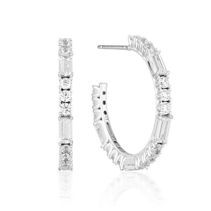Georgini Irina Medium Silver Hoop - IE816W | Ice Jewellery Australia