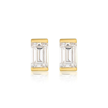 Georgini Mosaic Baguette Gold Stud - IE817G | Ice Jewellery Australia