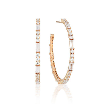 Georgini Irina Large Rose Gold Hoop - IE818RG | Ice Jewellery Australia