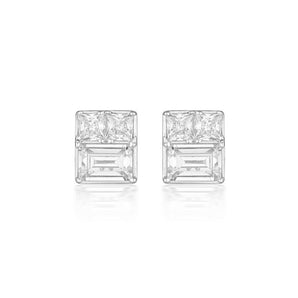 Georgini Elena Mosaic Silver Stud Earring - IE820W | Ice Jewellery Australia