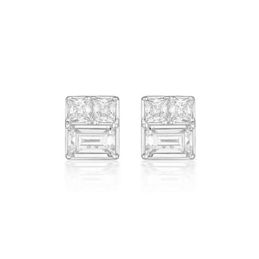 Georgini Elena Mosaic Silver Stud Earring - IE820W | Ice Jewellery Australia