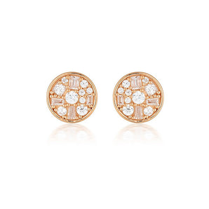 Georgini Mini Mosaic Rose Gold Stud Earrings - IE821RG | Ice Jewellery Australia