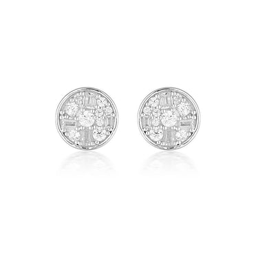 Georgini Mini Mosaic Silver Earrings - IE821W | Ice Jewellery Australia