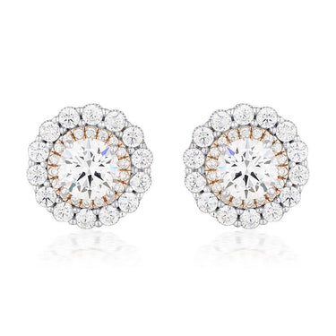 Georgini Miranna Double Halo Stud Earring - IE825 | Ice Jewellery Australia