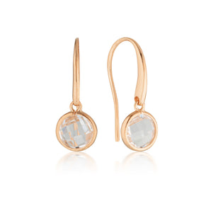 Georgini Lucent Rose Gold Hook Earrings Small - IE938RG | Ice Jewellery Australia