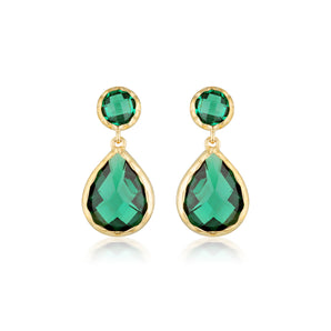 Georgini Luxe Nobile Earrings Green / Gold - IE943GR | Ice Jewellery Australia