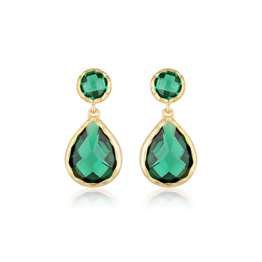 Georgini Luxe Nobile Earrings Green / Gold - IE943GR | Ice Jewellery Australia