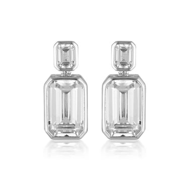 Georgini Luxe Sontuosa Earrings Silver - IE947W | Ice Jewellery Australia