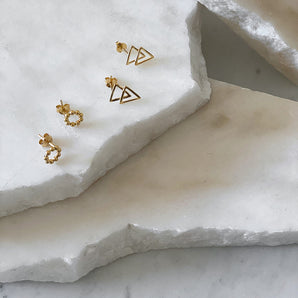 Ichu Eternity Studs Gold - JP11507G | Ice Jewellery Australia