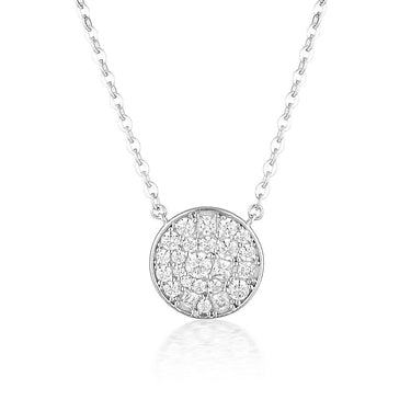 Georgini Mosaic Disc Silver Pendant - IP738W | Ice Jewellery Australia