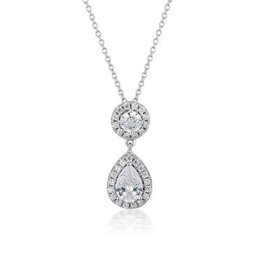 Georgini Mina Drop Pendant - IP805W | Ice Jewellery Australia