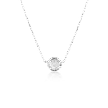 Georgini Lucent White Topaz Silver Necklace - IP816W | Ice Jewellery Australia