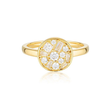 Georgini Mosaic Disc Gold Ring -  IR419G | Ice Jewellery Australia