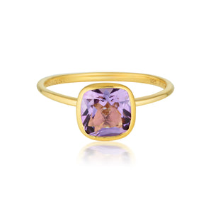Georgini Doros Amethyst Gold Ring -  IR463A | Ice Jewellery Australia