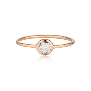 Georgini Eos White Topaz Rose Gold Ring -  IR464RG | Ice Jewellery Australia
