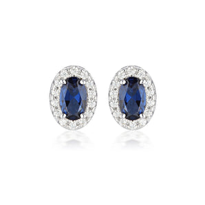 Georgini Aurora Glow Sapphire Earrings Silver - IE973B | Ice Jewellery Australia