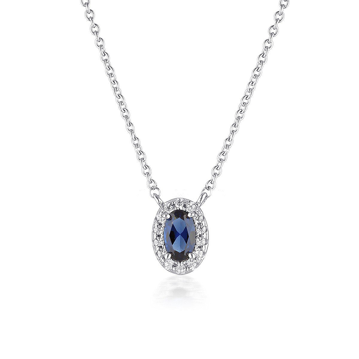 Georgini Aurora Glow Pendant Silver/Sapphire - IP829B | Ice Jewellery Australia