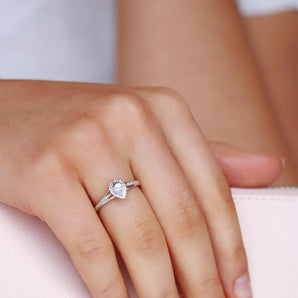Ice Jewellery Pear Ring with 0.20ct Diamonds in 9K White Gold -  IGR-33679-E-W | Ice Jewellery Australia