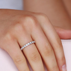 Ice Jewellery Band Ring with 0.25ct Diamonds in 9K White Gold -  R-40232-025-W | Ice Jewellery Australia