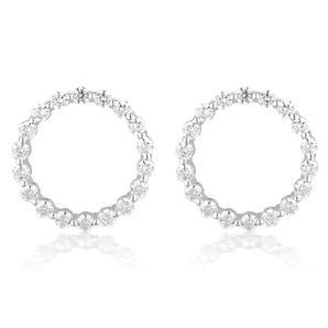 Georgini Large Circle Of Life Earring - Silver - IE841W | Ice Jewellery Australia