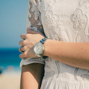 Michael Kors Parker MK5896 Rose GoldTone Blush Acetate Womens Wristwatch  for sale online  eBay