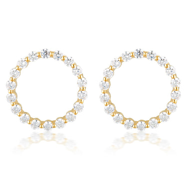 Georgini Large Circle Of Life Earring - Gold - IE841G | Ice Jewellery Australia