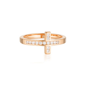 Georgini Spiritus Wrap Cross Ring Rose Gold -  IR422RG | Ice Jewellery Australia