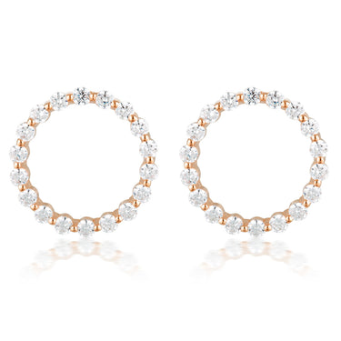 Georgini Large Circle Of Life Earring - Rose Gold - IE841RG | Ice Jewellery Australia