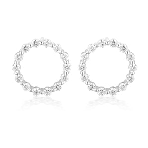 Georgini Small Circle Of Life Earring - Silver - IE840W | Ice Jewellery Australia