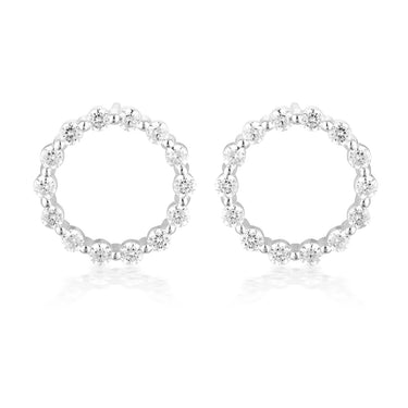 Georgini Small Circle Of Life Earring - Silver - IE840W | Ice Jewellery Australia