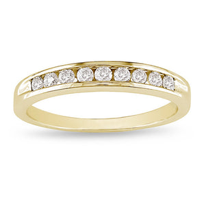 Ice Jewellery 1/4 Carat Diamond Eternity Ring in 10K Yellow Gold - 7500695392 | Ice Jewellery Australia