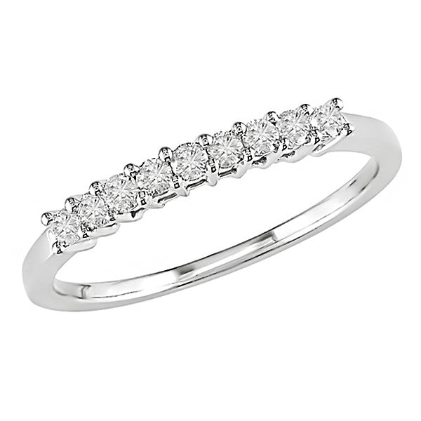 Ice Jewellery 1/4 Carat Diamond Semi-Eternity Ring in 10K White Gold - 7500704001 | Ice Jewellery Australia