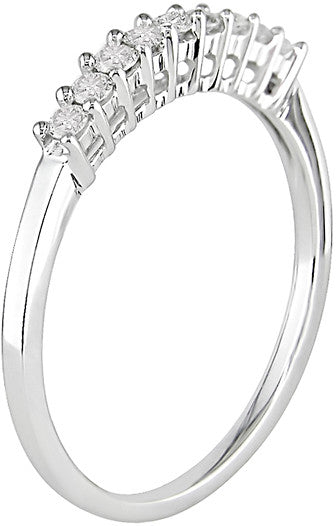 Ice Jewellery 1/4 Carat Diamond Semi-Eternity Ring in 10K White Gold - 7500704001 | Ice Jewellery Australia