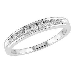 Ice Jewellery 1/5 Carat Diamond Semi-Eternity Ring in 10K White Gold - 7500692155 | Ice Jewellery Australia