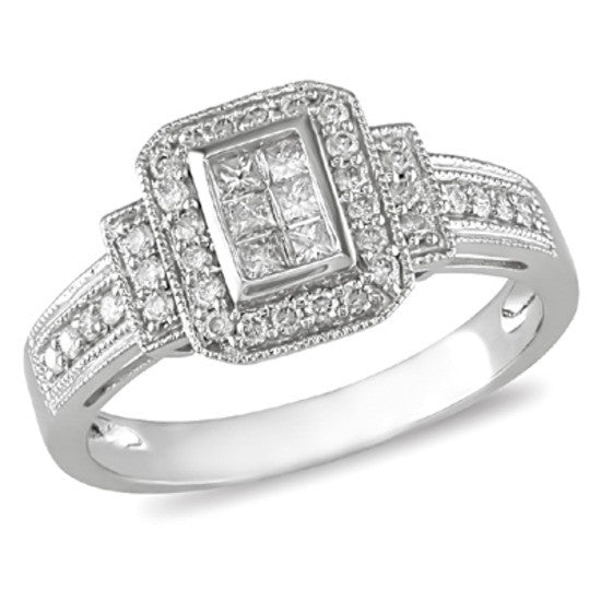 Ice Jewellery 1/3 Carat Diamond Engagement Ring in 14K White Gold - 7500694043 | Ice Jewellery Australia