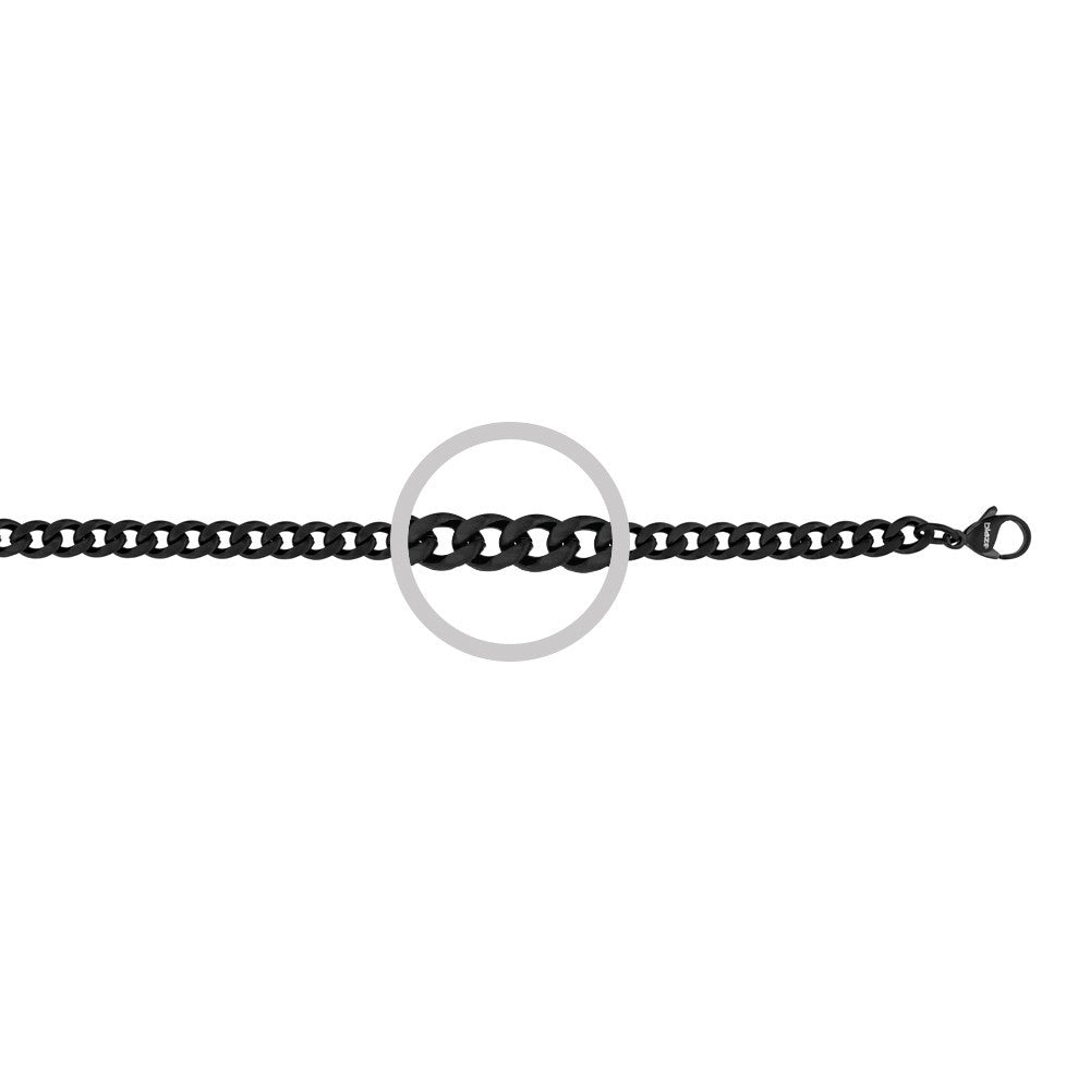 Ice Jewellery Stainless Steel 3mm Curb Black Chain - SSCH7BLK | Ice Jewellery Australia