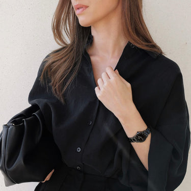 Daniel Wellington Iconic Ceramic 28mm Black Watch - DW00100415 | Ice Jewellery Australia
