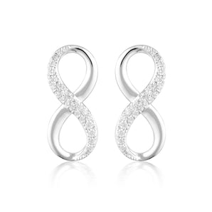 Georgini Forever Infinty Earrings - Silver - IE842W | Ice Jewellery Australia