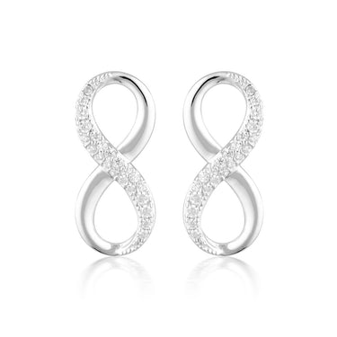 Georgini Forever Infinty Earrings - Silver - IE842W | Ice Jewellery Australia