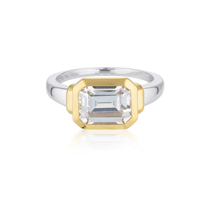 Georgini Emilio Silver & Gold Zion Ring -  IR433W | Ice Jewellery Australia
