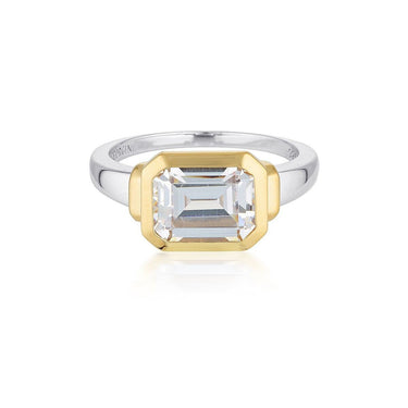 Georgini Emilio Silver & Gold Zion Ring -  IR433W | Ice Jewellery Australia