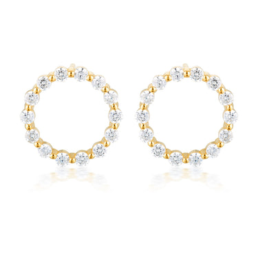 Georgini Small Circle Of Life Earring - Gold - IE840G | Ice Jewellery Australia